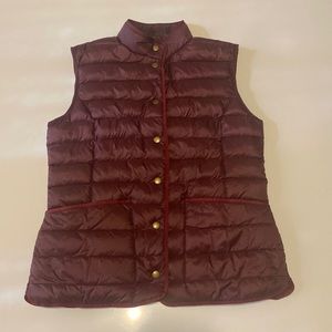 Barbour Maroon Vest Size 10